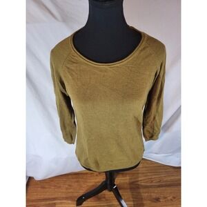 Ness‎ Designed In Scotland Olive Green Floral Sweater Size XS